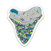 3" Shark Tooth Vinyl Sticker